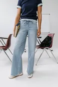 Abigail Striped Wide Leg Jeans