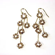 Champagne Crystal Dangle Earrings