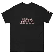 HIS blood washed me graphic tee