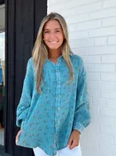 Bloom & Button Up Top