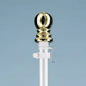 2 Piece Spinning Flagpole w/ Ball