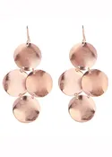 Disc Earrings in Rose Gold