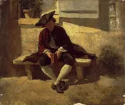Young Man with a Book by Jean-Louis-Ernest Meissonier, 1860