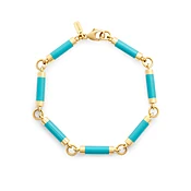 Element | Ceramic Medium Element Bracelet | Aqua Ceramic, Yellow Gold