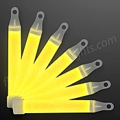 4" YELLOW Mini Glow Sticks, Bulk Pack of 50