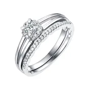 Beau Diamond Engagement Ring S201857A and Band Set S201857B
