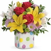 Teleflora's Delightful Dots Bouquet - by Collene's Crafts-N-Flowers