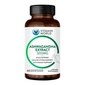Ashwagandha Extract 500 mg, Stress & Mood Support, 60 Vegetarian Capsules