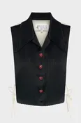 Silk-blend stole top