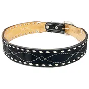 B1194C - Black Suede Belt