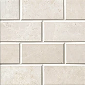 Arctic White Brushed Marble Essex Wall Tile - 3 x 6 in.