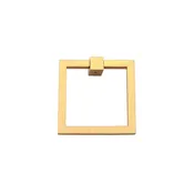 2" Square Ring Pull - Brushed Brass
