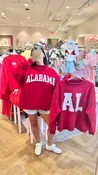 Alabama Reversible Mock Neck Sweatshirt - Red