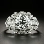 Art Deco 3.00 Carat Diamond Engagement Ring - GIA E SI1
