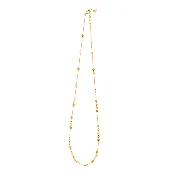 0.44 carat Diamond Disc Station Long Necklace in Yellow Gold