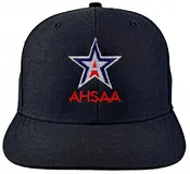 Alabama AHSAA Black Fitted Wool 4-stitch Umpire Plate Cap
