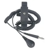 Desco 09085 Wrist Strap, 6 ft Grounding Cord, Adjustable, 4mm Snap, Metal