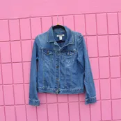 #116 L Abercrombie & Fitch Dark Wash Denim Jacket 100% Cotton