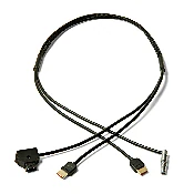 4 Pin Lemo Compatible Power and HDMI Video Cable with Power Switch