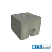 RENTAL 500lb Block And Roll Cement Block + White Vinyl Cover