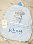 Large Backpack with Lamb and Cross- Sketch Design Series