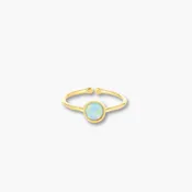 Adjustable Blue Opal Ring