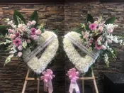 2- 40" FUNERAL PIECES FOR EACH SIDE OF CASK