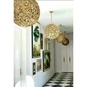 Conference of the Birds Globe Chandeliers in Solid Brass