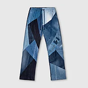 the denim wide leg pant