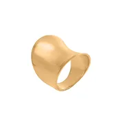 18kt Gold Plated Shiny Smooth Finish Sterling Silver Cigar Band Ring