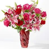 Always You Bouquet with Luxe Swirl Vase