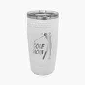 20oz White Golf Tumbler with Dimples
