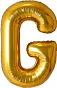 34" Foil Mylar Gold Letter 'G' Balloon