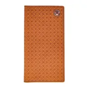 "Hands Up Basket Weave" Rodeo Hooey Wallet Tan