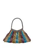 Alémais Leather Maxi Crescent Tote in Multi