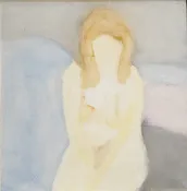 Philip Sutton Acrylic on Canvas 1962 Portrait of Christine