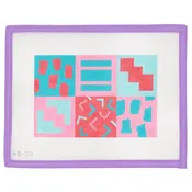 1980s Inspired Shapes - Coral & Aqua