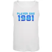 1981 Player One Birthday Mens Tank Top