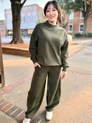 Army Olive Soft Surf Wash Barrel Pant