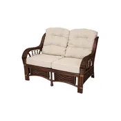 Alexa Living Sofa/Loveseat, Dark Walnut color