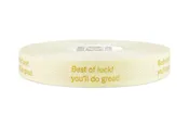 "Best of luck! You’ll do great!" Gold Foil Ink on Bone - Sayings on Herringbone