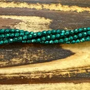 1-03-07B04 - Czech Fire Polish Beads, Saturated Metallic Forest, 3mm | Strand