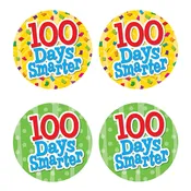 100 DAYS SMARTER WEAR EM BADGES