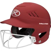 Rawlings Coolflo 1-Tone Highlighter Fastpitch Batting Helmet with Mask