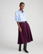 Aleya Pleated Ponte Skirt - Gamay