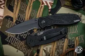 Kershaw Blur Assisted Folding Knife Black Aluminum/Grip Inlay 3.4" 14C28N Recurve Serrated 1670BLKST