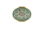 1988 Halcyon Days Enamels England Bilston & Battersea Keepsake Trinket Box 2