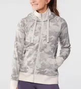 Triumph Grey Camo Print Full Zip Hoodie Sweatshirt