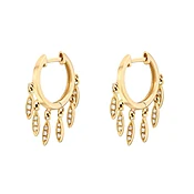 14kt and diamond Cascading Hoops (yellow, white, or rose gold)
