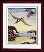 Pteranodon Flying Jurassic Reptile Dinosaur Framed Picture 17 x 14 inch
